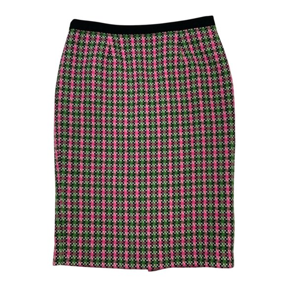 Boden Notre Dame Skirt 10L Pink Green Tweed Wool Blend Pencil Knee Length Career - Picture 12 of 12